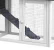 Deluxe 2-story Outdoor Rabbit House XL Wooden Hutch 83 'with Ladder Cage Dark Grey
