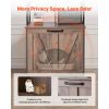 Cat Litter Box Enclosure Furniture, 23.6 in Hidden Litter Box Cabinet with Storage Shelves, Modern Style, Waterproof Cat Washroom Side Table Cat House