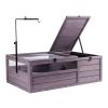 Tortoise Habitat, Wooden Tortoise House Indoor & Outdoor, Tortoise Enclosure with Adjustable Lamp Holder