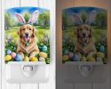 NEW Golden Retriever Easter Egg Hunt Ceramic Night Light Compact, UL-Certified, Ideal for Bedroom, Bathroom, Nursery, Hallway, Kitchen, 6x4x3
