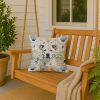 White American Staffordshire Terrier Coastal Sea Glass Throw Pillow Decorative Indoor Outdoor Accent Cushion for Couch, Bed or Patio, 18Hx18W