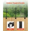 Fence Post Extender, 12 Packs 32.1 in Barbed Wire Arm, Sturdy Steel Fence Height Extender, Flat or Surface Mounted Barbed Wire Extension Arms