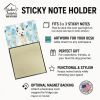 White Akita Coworker Watercolor Sticky Note Holder Refillable Dispenser Desk Accessory 3x3 Pad Gift