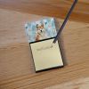 Red Akita Coworker Watercolor Sticky Note Holder Refillable Dispenser Desk Accessory 3x3 Pad Gift
