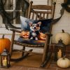Corgi Puppy Halloween Throw Pillow Machine Washable, Indoor Outdoor Decorative Pillow for Couch, Bed or Patio, 18Hx18W