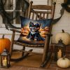 Balck and Tan Pomeranian Puppy Halloween Throw Pillow Machine Washable, Indoor Outdoor Decorative Pillow for Couch, Bed or Patio, 18Hx18W