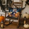 Akita Puppy Halloween Throw Pillow Machine Washable, Indoor Outdoor Decorative Pillow for Couch, Bed or Patio, 18Hx18W