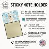 White Great Pyrenees Coworker Watercolor Sticky Note Holder Refillable Dispenser Desk Accessory 3x3 Pad Gift