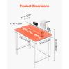 Acrylic Table, 2 Tiers Clear Office Desk with Monitor Stand, Acrylic Study Computer Desk, Modern Side End Table Nightstand for Bedroom, Office, Study