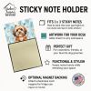 Sable Havanese Coworker Watercolor Sticky Note Holder Refillable Dispenser Desk Accessory 3x3 Pad Gift