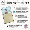 Miniature Schnauzer Coworker Watercolor Sticky Note Holder Refillable Dispenser Desk Accessory 3x3 Pad Gift