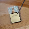 Red Italian Greyhound Coworker Watercolor Sticky Note Holder Refillable Dispenser Desk Accessory 3x3 Pad Gift