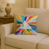 Gay Pride Intersectional Prism Throw Pillow Machine Washable, Indoor Outdoor Decorative Pillow for Couch, Bed or Patio, 18Hx18W