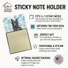 Mudi Coworker Watercolor Sticky Note Holder Refillable Dispenser Desk Accessory 3x3 Pad Gift