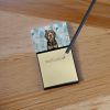 Black and Tan Otterhound Coworker Watercolor Sticky Note Holder Refillable Dispenser Desk Accessory 3x3 Pad Gift
