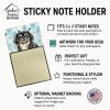 Black and Tan Pekingese Coworker Watercolor Sticky Note Holder Refillable Dispenser Desk Accessory 3x3 Pad Gift