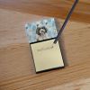 Toy Parti Poodle Coworker Watercolor Sticky Note Holder Refillable Dispenser Desk Accessory 3x3 Pad Gift