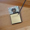 Black and Tan Dachshund Coworker Watercolor Sticky Note Holder Refillable Dispenser Desk Accessory 3x3 Pad Gift