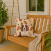 Liver and White English Springer Spaniel Heirloom Fall Throw Pillow Decorative Indoor Outdoor Accent Cushion for Couch, Bed or Patio, 18Hx18W
