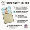 Red Italian Greyhound Coworker Watercolor Sticky Note Holder Refillable Dispenser Desk Accessory 3x3 Pad Gift