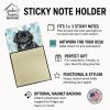 Black Pekingese Coworker Watercolor Sticky Note Holder Refillable Dispenser Desk Accessory 3x3 Pad Gift