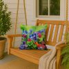 Illinois Violet in Watercolor Throw Pillow Machine Washable, Indoor Outdoor Decorative Pillow for Couch, Bed or Patio, 18Hx18W