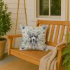 Standard Silver Poodle Coastal Sea Glass Throw Pillow Decorative Indoor Outdoor Accent Cushion for Couch, Bed or Patio, 18Hx18W