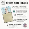 Red and White Bull Terrier Coworker Watercolor Sticky Note Holder Refillable Dispenser Desk Accessory 3x3 Pad Gift