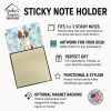 Liver and White Brittany Coworker Watercolor Sticky Note Holder Refillable Dispenser Desk Accessory 3x3 Pad Gift