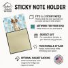 Roan Brittany Coworker Watercolor Sticky Note Holder Refillable Dispenser Desk Accessory 3x3 Pad Gift