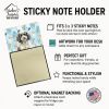 Toy Parti Poodle Coworker Watercolor Sticky Note Holder Refillable Dispenser Desk Accessory 3x3 Pad Gift