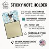 Black and White Rat Terrier Coworker Watercolor Sticky Note Holder Refillable Dispenser Desk Accessory 3x3 Pad Gift