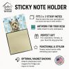 Cairn Terrier Coworker Watercolor Sticky Note Holder Refillable Dispenser Desk Accessory 3x3 Pad Gift