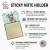 Grizzle and Tan Border Terrier Coworker Watercolor Sticky Note Holder Refillable Dispenser Desk Accessory 3x3 Pad Gift
