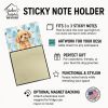 Toy Apricot Poodle Coworker Watercolor Sticky Note Holder Refillable Dispenser Desk Accessory 3x3 Pad Gift