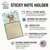 Lagotto Romagnolo Coworker Watercolor Sticky Note Holder Refillable Dispenser Desk Accessory 3x3 Pad Gift