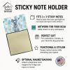 Blue Great Dane Coworker Watercolor Sticky Note Holder Refillable Dispenser Desk Accessory 3x3 Pad Gift