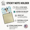 Parson Russell Terrier Coworker Watercolor Sticky Note Holder Refillable Dispenser Desk Accessory 3x3 Pad Gift