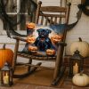Black Pug Puppy Halloween Throw Pillow Machine Washable, Indoor Outdoor Decorative Pillow for Couch, Bed or Patio, 18Hx18W