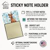 Red German Pinscher Coworker Watercolor Sticky Note Holder Refillable Dispenser Desk Accessory 3x3 Pad Gift