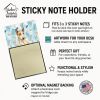 Miniature Bull Terrier Coworker Watercolor Sticky Note Holder Refillable Dispenser Desk Accessory 3x3 Pad Gift