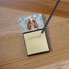 Blenheim English Toy Spaniel Coworker Watercolor Sticky Note Holder Refillable Dispenser Desk Accessory 3x3 Pad Gift