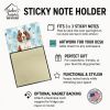 Liver and White English Springer Spaniel Coworker Watercolor Sticky Note Holder Refillable Dispenser Desk Accessory 3x3 Pad Gift