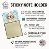 Fawn Pekingese Coworker Watercolor Sticky Note Holder Refillable Dispenser Desk Accessory 3x3 Pad Gift