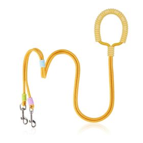 One To Two Anti-escape P-chain Dog Leash for Outdoor (type: Dogs Leash, Color: Yellow)