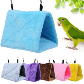2pcs Pet Bird Parrot Cages Warm Bird Hammock Hanging Tent Bed for Bird Sleeping Bird Cage Decoration Accessories Bird House Bird Nest (Color: Rose Red, size: S)