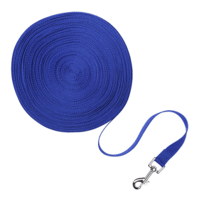 Dog Leash Long Obedience Recall Foot Feet Training Lead 6/15/23/33/50/100 FT (Length: 15 FT, Color: Blue)