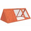 Rabbit Hutch, Wooden Guinea Pig Hutch with Run and Doors, Outdoor Triangle Bunny House for Rabbits,Duck and Chicken