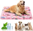 90*60cm Dog Cooling Mat, 2026 New Summer Pet Mats, Portable Pet Cooling Pad for Travel, Washable Gel Coolings Mat for Dogs and Cats Indoor Outdoor