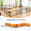 Dog Playpen Indoor Fence Height Metal Exercise Pen with Door Small Puppy/Medium/Large Dogs Animal Pet for Outdoor, Garden, Yard